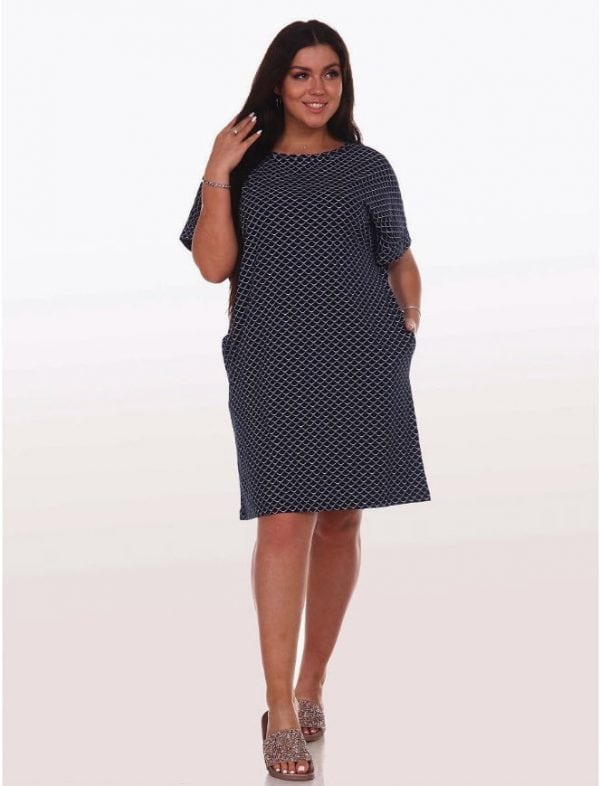 טוניקה כחולה לקיץ במידות גדולות