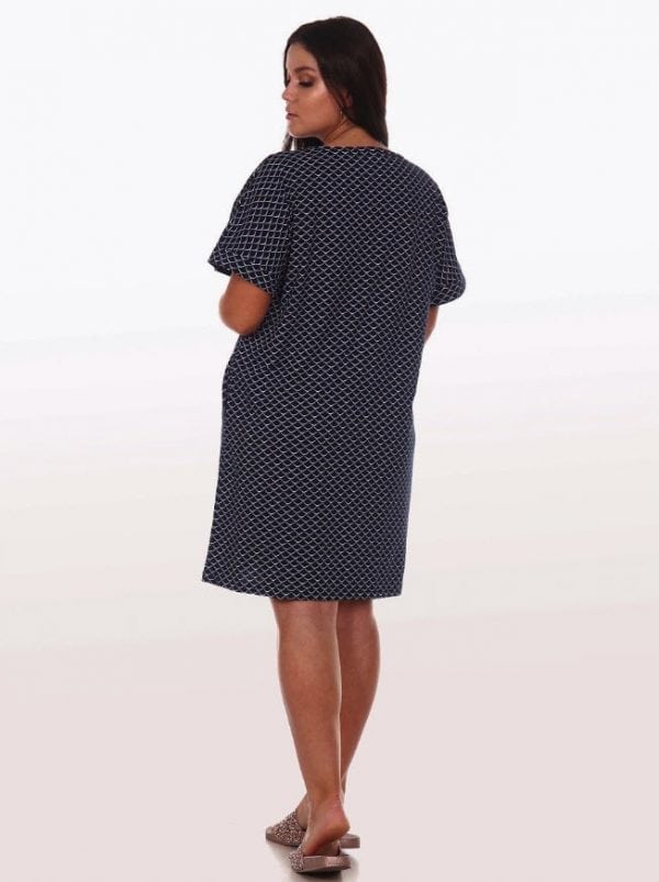 ⁦טוניקה כחולה לקיץ במידות גדולות⁩ – תמונה ⁦2⁩