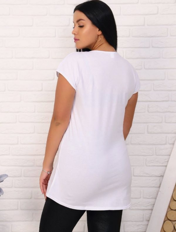 ⁦חולצת כותנה מידות גדולות⁩ – תמונה ⁦2⁩