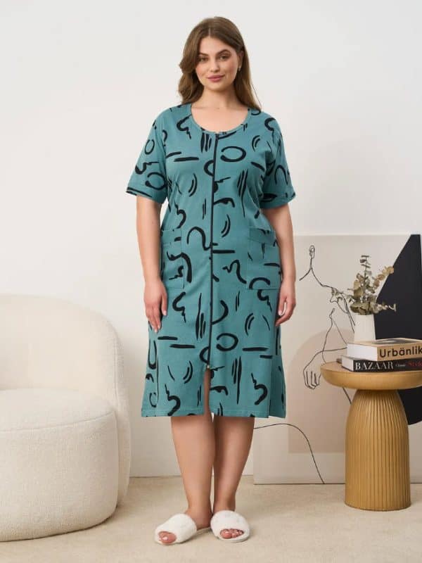 חלוק בית כותנה למידות גדולות