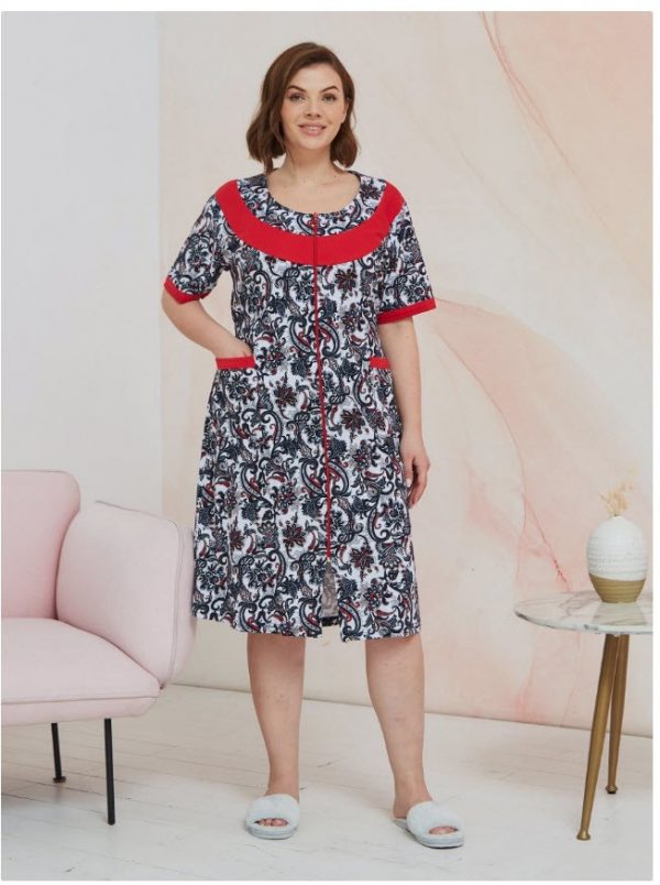 חלוק בית כותנה למידות גדולות