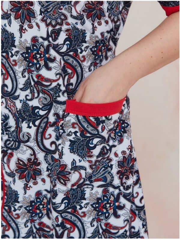 ⁦חלוק בית כותנה למידות גדולות⁩ – תמונה ⁦2⁩