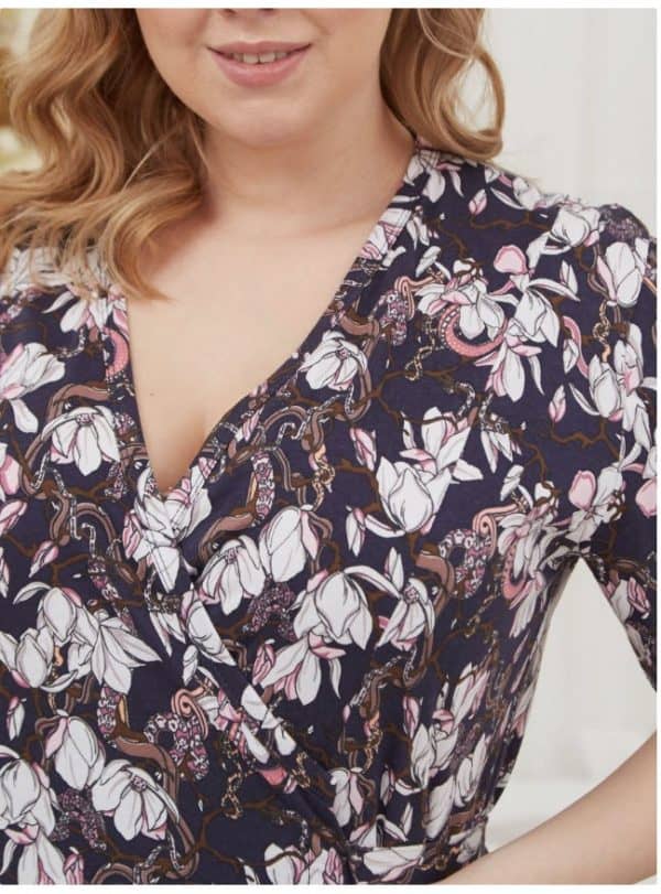 ⁦חלוק בית כותנה למידות גדולות⁩ – תמונה ⁦2⁩