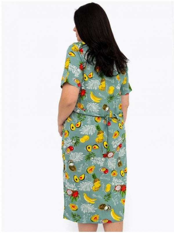 ⁦חלוק בית כותנה למידות גדולות⁩ – תמונה ⁦2⁩