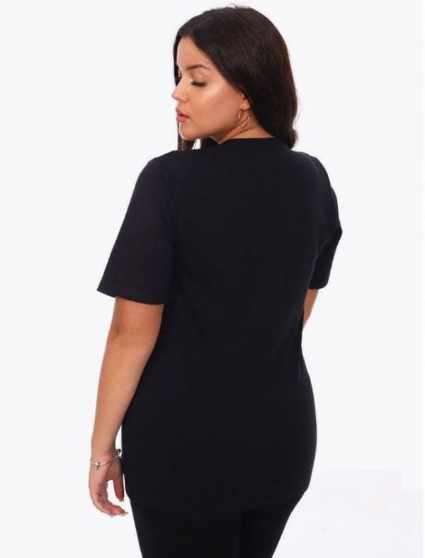 ⁦חולצת כותנה מידות גדולות⁩ – תמונה ⁦2⁩