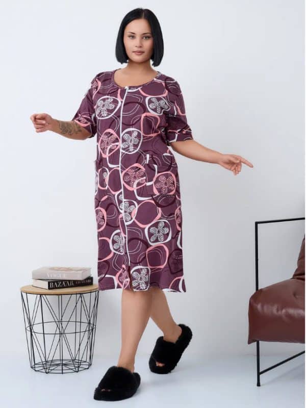 חלוק בית כותנה למידות גדולות