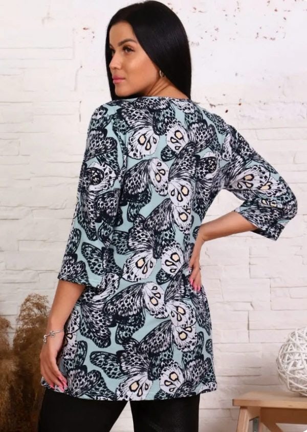 ⁦טוניקה שרוול 3/4 במידות גדולות⁩ – תמונה ⁦2⁩