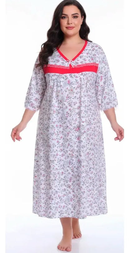 כותונת לילה מחממת פוטר במידות גדולות