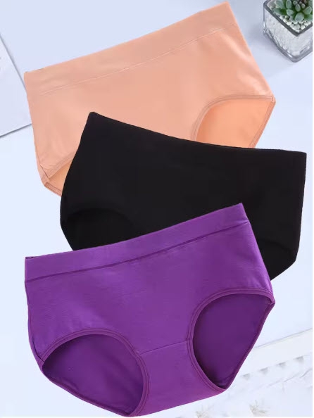 מארז 3 תחתוני כותנה במידות גדולות – תמונה 2