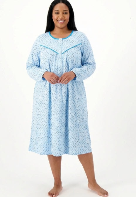 כותונת לילה כותנה הרכב דק במידות גדולות