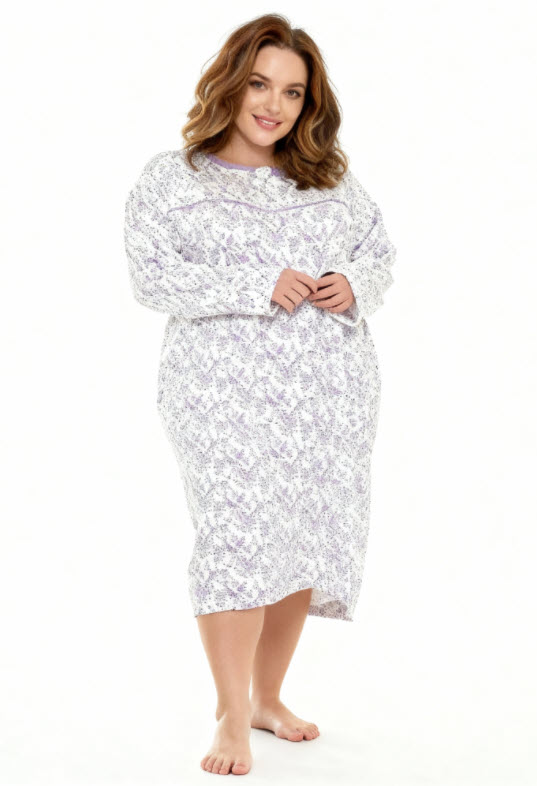 כותונת לילה הרכב דק במידות גדולות