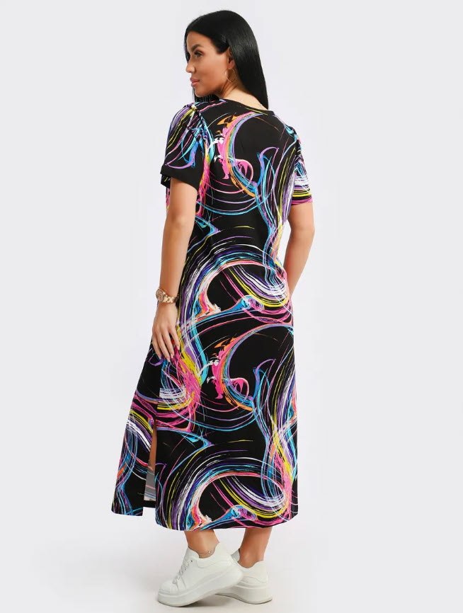 שמלה כותנה במידות גדולות – תמונה 2