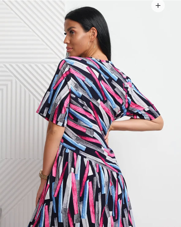 שמלה כותנה במידות גדולות – תמונה 2