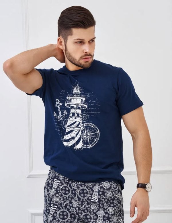 ⁦פיג'מה לגבר כותנה  במידות גדולות⁩ – תמונה ⁦3⁩