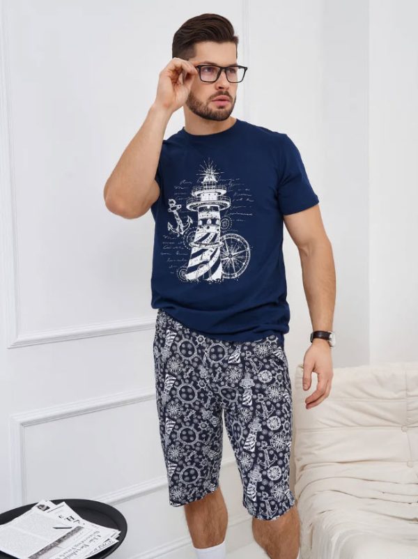 פיג'מה לגבר כותנה  במידות גדולות