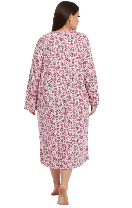 כותונת לילה הרכב דק במידות גדולות – תמונה 3