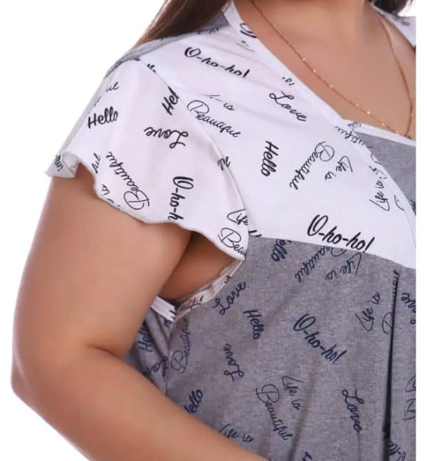 ⁦כותונת לילה במידות גדולות⁩ – תמונה ⁦2⁩