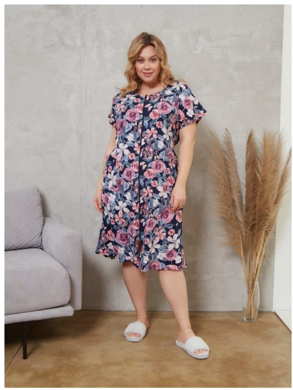 חלוק בית כותנה למידות גדולות