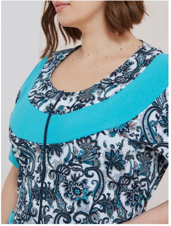 ⁦חלוק בית כותנה למידות גדולות⁩ – תמונה ⁦4⁩