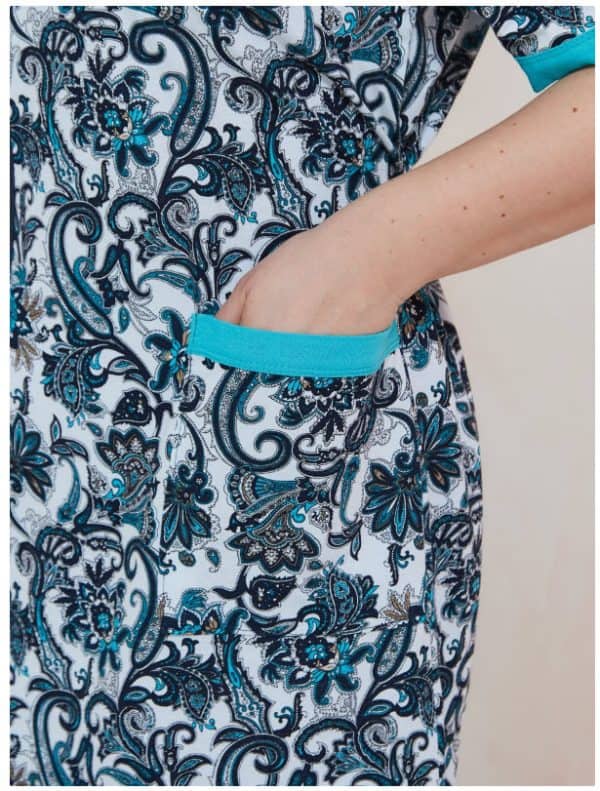 ⁦חלוק בית כותנה למידות גדולות⁩ – תמונה ⁦3⁩