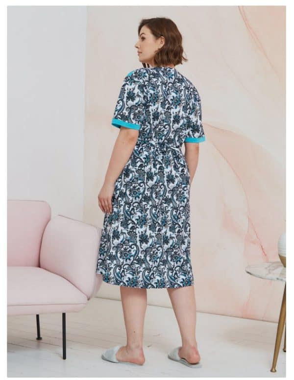 ⁦חלוק בית כותנה למידות גדולות⁩ – תמונה ⁦2⁩