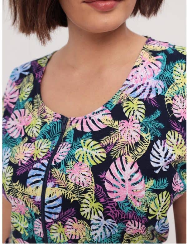 ⁦חלוק בית כותנה למידות גדולות⁩ – תמונה ⁦2⁩