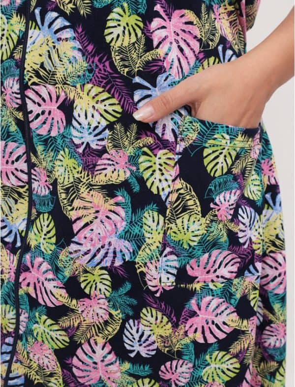 ⁦חלוק בית כותנה למידות גדולות⁩ – תמונה ⁦3⁩