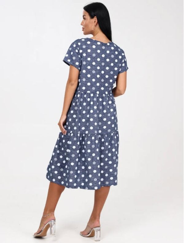 ⁦שמלת כותנה במידות גדולות⁩ – תמונה ⁦3⁩