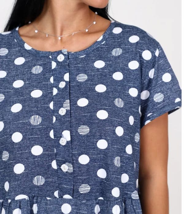 ⁦שמלת כותנה במידות גדולות⁩ – תמונה ⁦2⁩