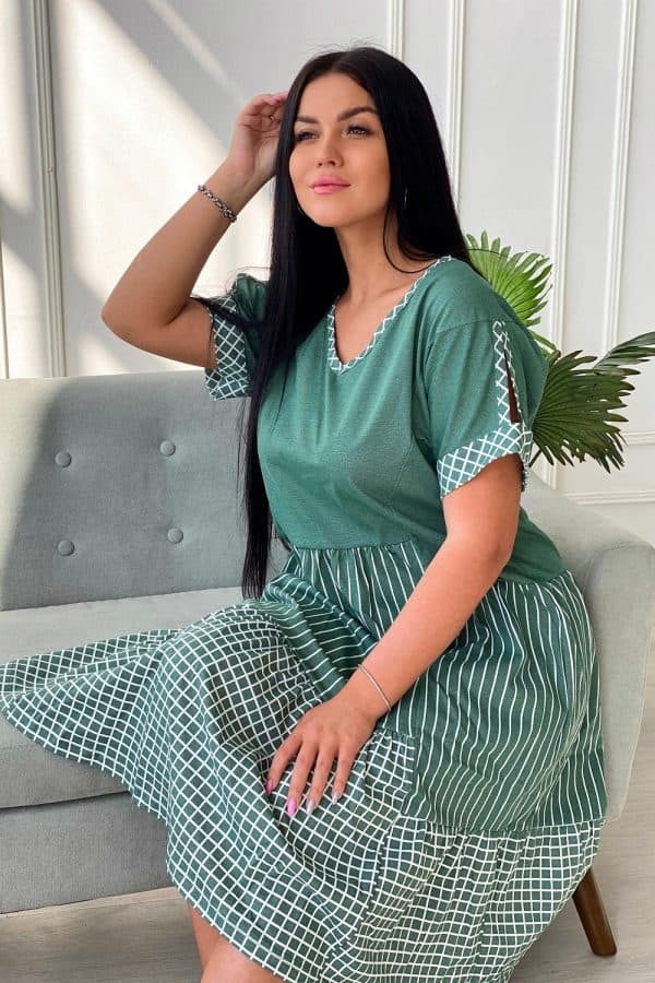 שמלה כותנה במידות גדולות